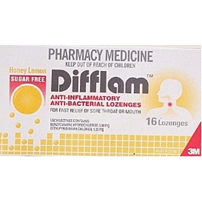 Difflam Sugar Free Lozenge Honey/Lemon 16